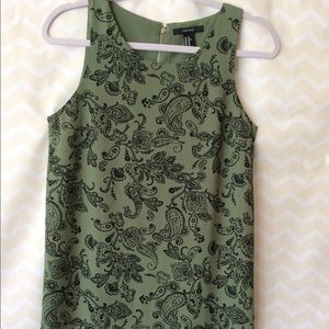 Green shift dress